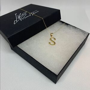 14k Solid Gold initial S Pendant | Initial or letter charm | perfect gift |